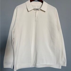 Lululemon Athletica Cream Men's Long sleeved Polo Shirt